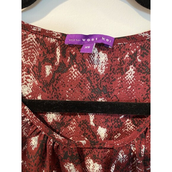 NEW Stitch Fix Tie Front Blouse Womens XS Workwear Travel Lightweight Career - Picture 3 of 7